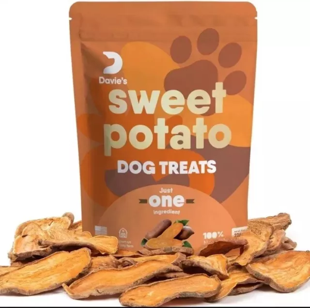 Davie'S Sweet Potato Dog Treats Made in the USA High in Fiber Grain Free Veg