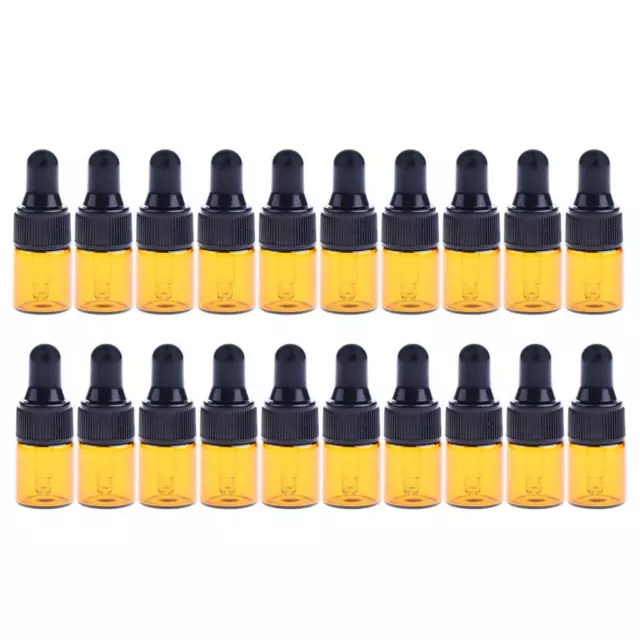 Mini flacon compte-gouttes en verre rechargeable de 20 pièces pour huiles