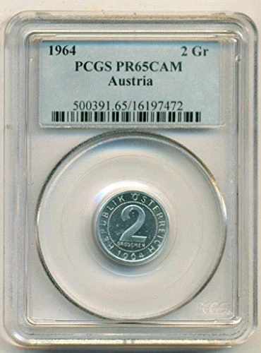 Austria 1964 2 Groschen Proof PR65 CAM PCGS
