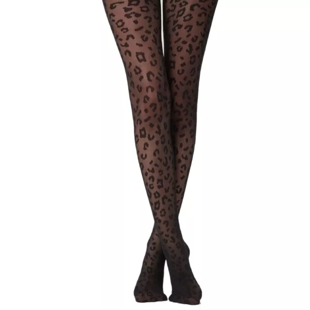 Women Summer Thin Sheer Pantyhose Gothic Vintage Leopard Pattern Tights