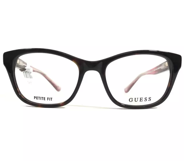 Guess Petite Eyeglasses Frames GU2678 052 Brown Tortoise Pink Glitter 49-17-140