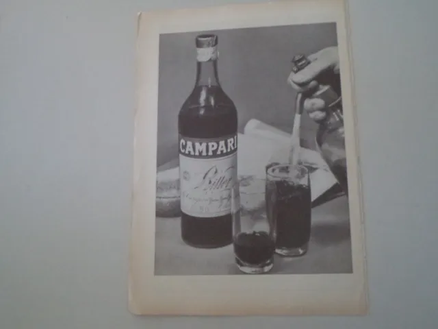 advertising Pubblicità 1954 BITTER CAMPARI