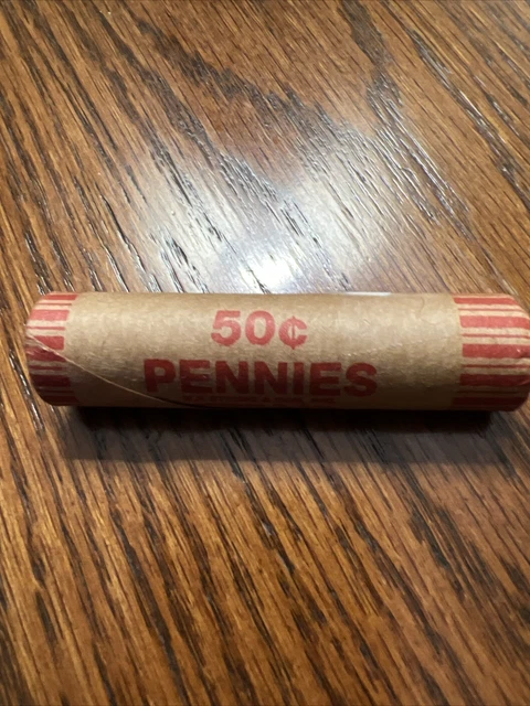 1 Roll Old Mixed Date Unsearched Average Circulated Wheat Pennies (50 Coins)