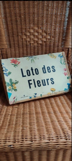 ANCIEN JEU LOTO des FLEURS F.N. Paris Fuschia tulipe