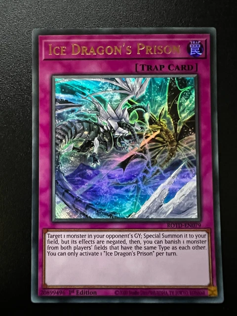 Yu-Gi-Oh! Ice Dragon's Prison Card - ROTD-EN079 Ultra Rare 1st Edition From Rise Of The Duelist - View #2