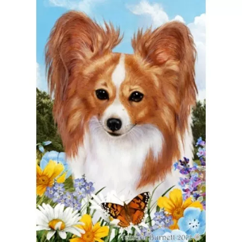 Summer House Flag - Red and White Papillon 18064