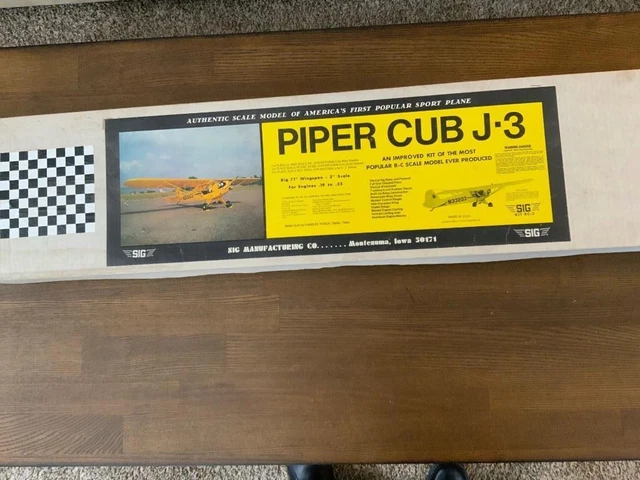Vintage Sig Piper Cub Balsa R/c Model airplane Kit opened but Never Used Vintage Sig Piper Cub Balsa R/c Model airplane Kit opened but Never Used