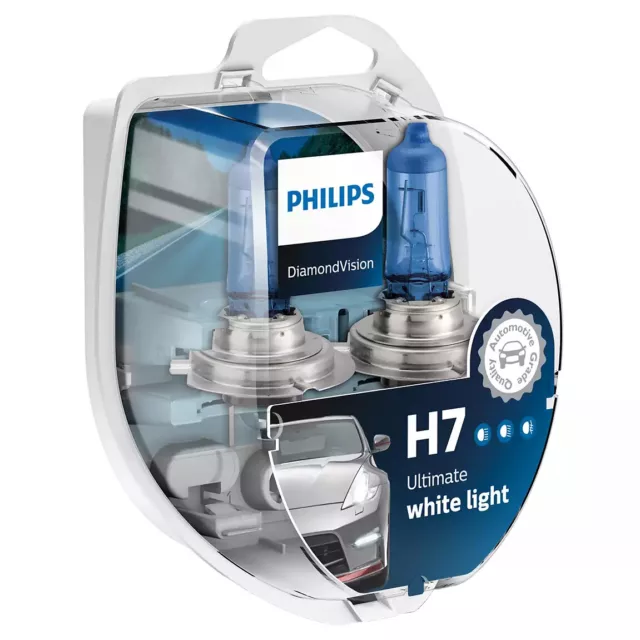 Philips Diamond Vision H7 5000K Ampoules De Phare (Paire)