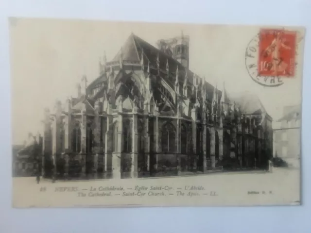 Cpa Nevers.La Cathédrale.Église St Cyr.L'Abside 1919