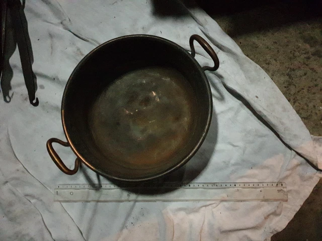 Grande Bassine En Cuivre Pour Confiture – Marmite Ancienne XIXe Siècle