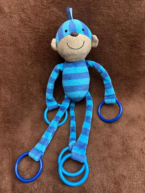 JELLYCAT JELLY KITTEN blueberry monkey rattle baby soft toy comforter £