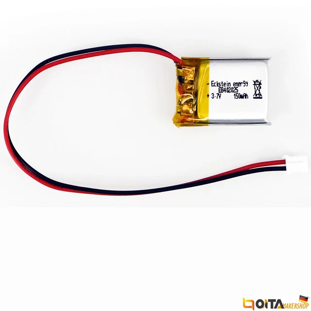 EASTCELL LiPo Akku 250 MAh 3.7V Mit MOLEX 2-Pin Stecker – Leichter Ersatzakku Für RC, Drohnen, Audiogeräte