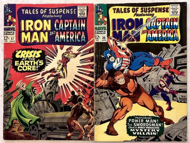 MARVEL SILVER: 1967 Run! Tales Of Suspense #87 & #88! Stan Lee! Gene Colan! Wow!