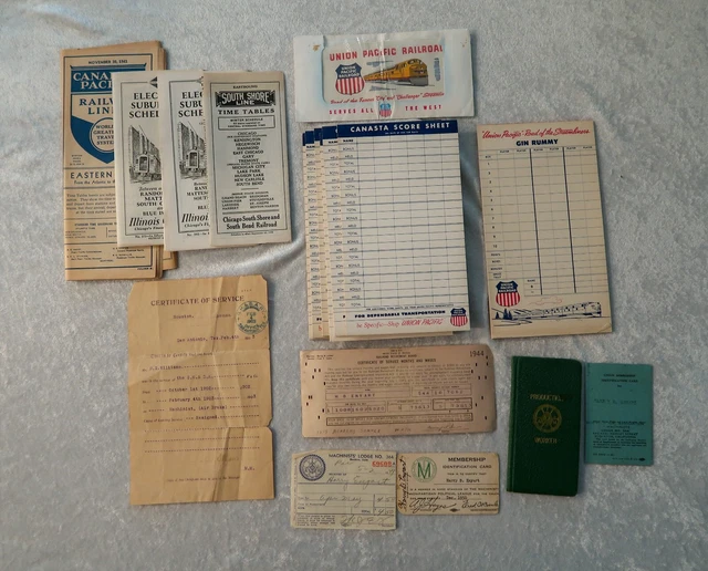 1903-1950 All Items Relating Railroads Railways Timetables Schedules Union = 19