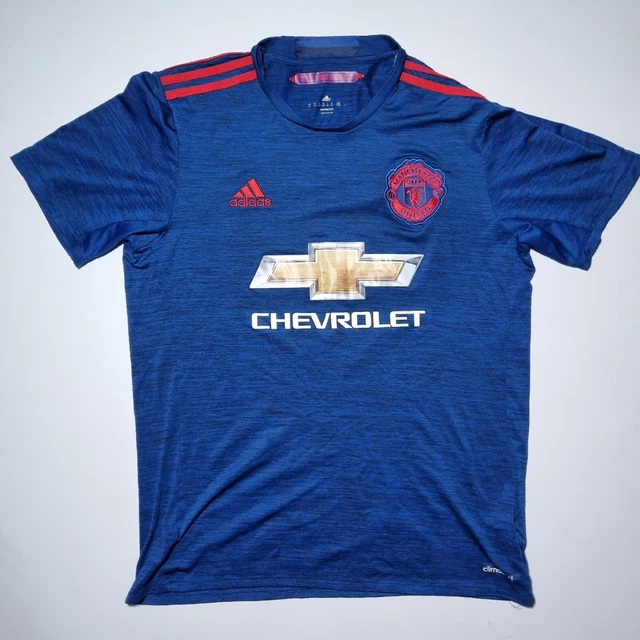 Adidas Manchester United Fußballshirt Saison Auswärts Trikot 15-16 Herren Medium