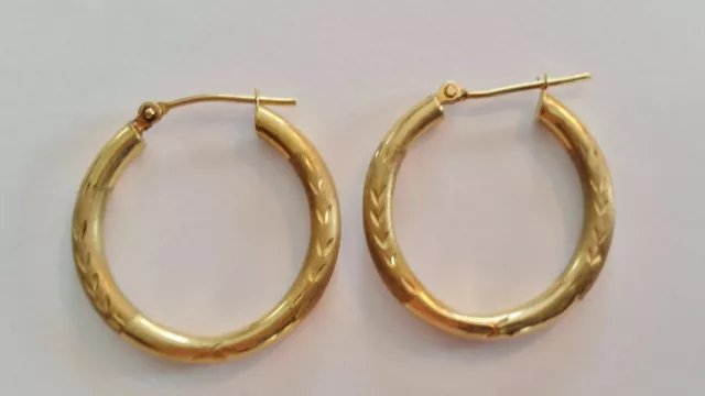 Vintage ESTATE ISRAEL 10KT YELLOW GOLD  EARRINGS GORGEOUS 10k