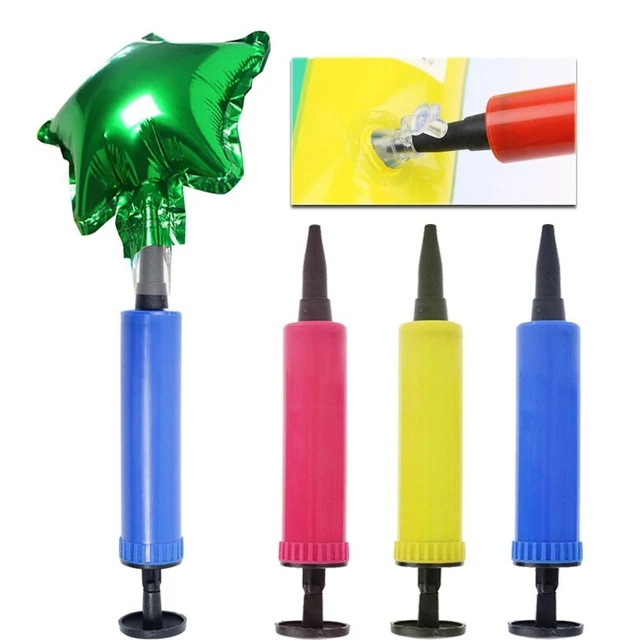 HAND HANDHELD BALLOONS Air Inflator Balloon Pump Foil and Latex