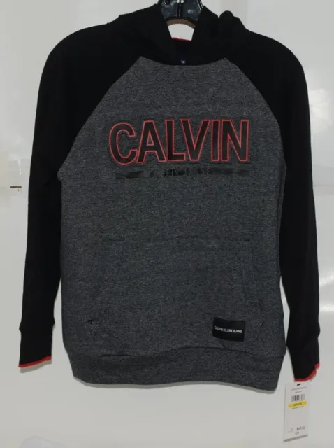 Calvin Klein Jeans CKFDB22F 091 Medium 10/12 Gray Spacedye Color Hoodie