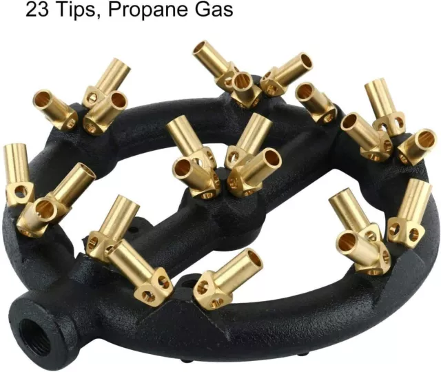 Propane Gas Jet Burner Up 100,000 BTU 23 Tips for Chinese Wok Range Heavy Duty 