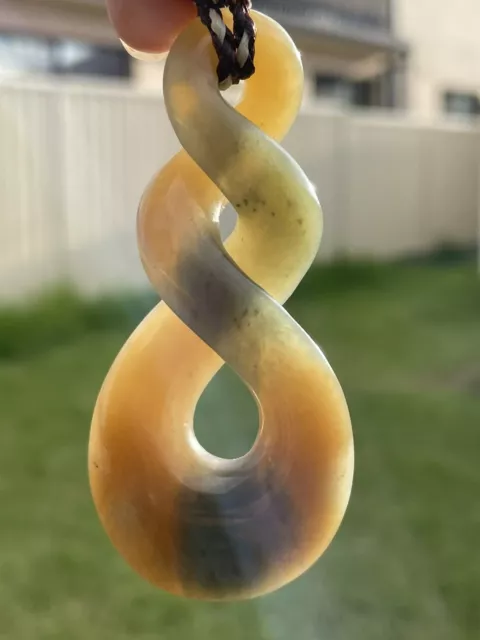 DEANs V Translucent Nephrite UNIQUE 2 Color 'RUSSIAN/SIBERIAN' JADE DOUBLE TWIST