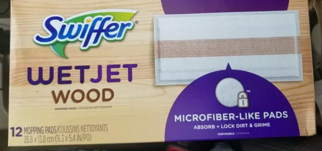Swiffer 3700076562 WetJet Wood Mop Refill, 12 Count
