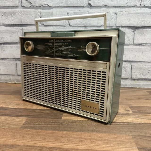 Radio Philips 50 IC 180700 - 4 Bandes - Vintage Style Hurricane - Pour Pièces / Ne Fonctionne Pas