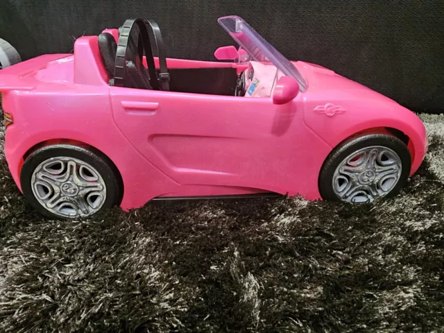 💅🏻✨️2016 Mattel Barbie Glam Pink Glitter Convertible Car with Seat Belts🚗 2