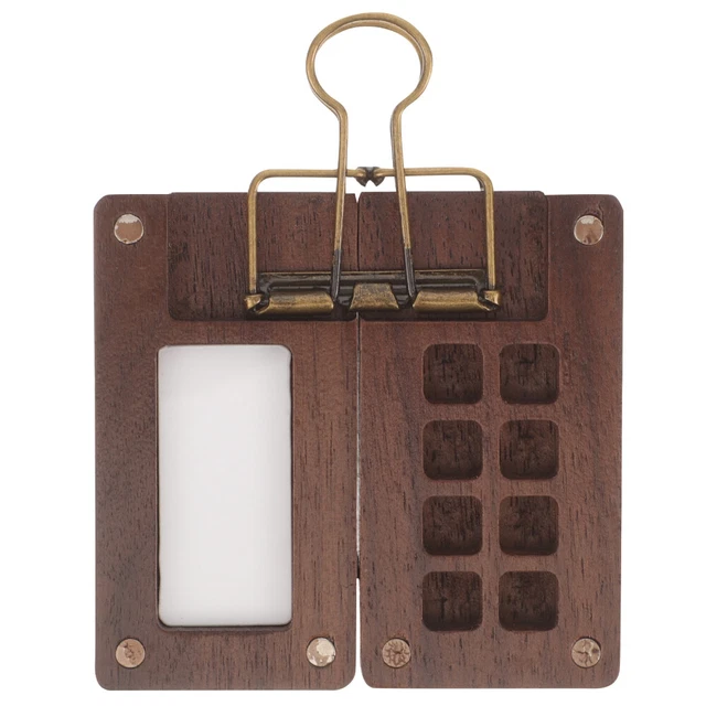 1 Set Skizzenbuch-Palette, Mini-Farbmischbox, Holz-Aquarell-Farbkoffer,