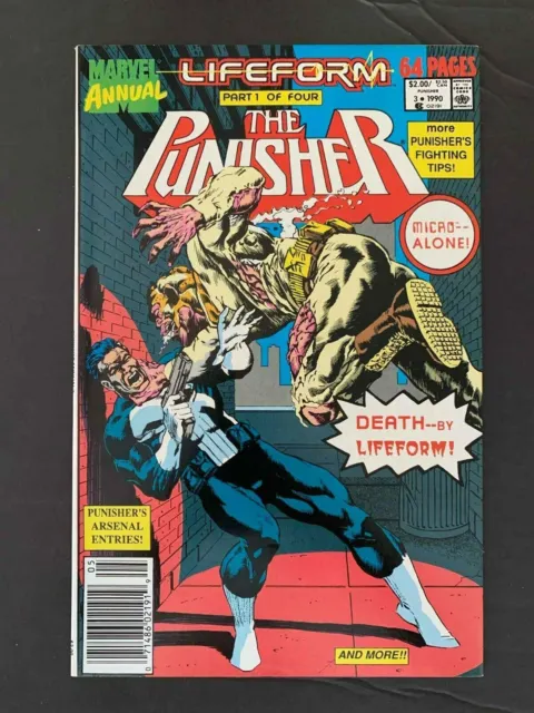 Punisher Annual #3 (2Nd Series) Marvel Comics 1990 Vf+ Newsstand