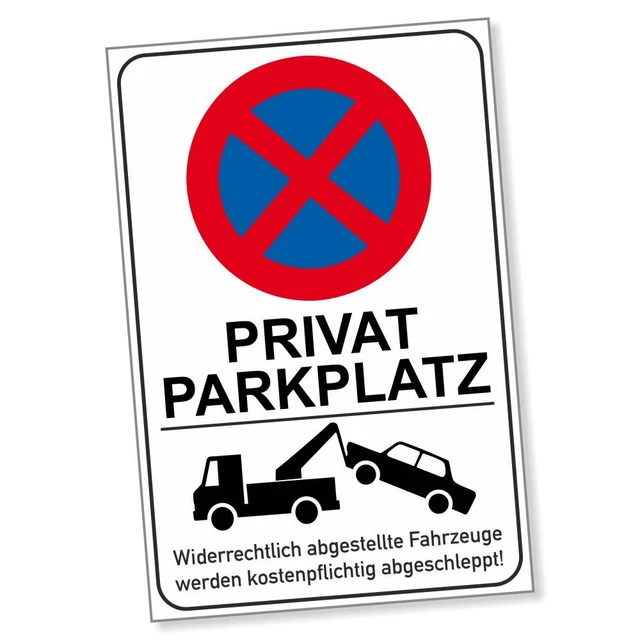 Parken Verboten - Hinweisschilder Public, Symbole Mit Text Online Kaufen