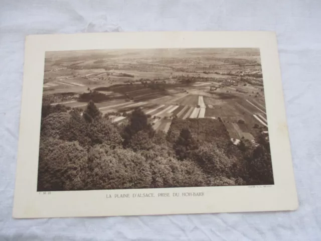 Ancienne Planche Cartonnee +- 1930 Bas Rhin 67 Plaine D'alsace Prise Du Hoh Barr