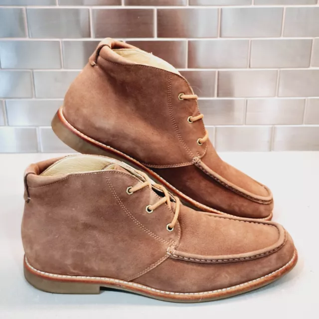 Ugg Via Lungarno Moc Toe Chestnut Suede Chukka Lace Up Boots Men's Size 11.5