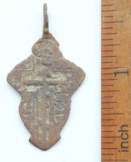 Ancient Old Believer Bronze Leaf Cross Female (FEB01)