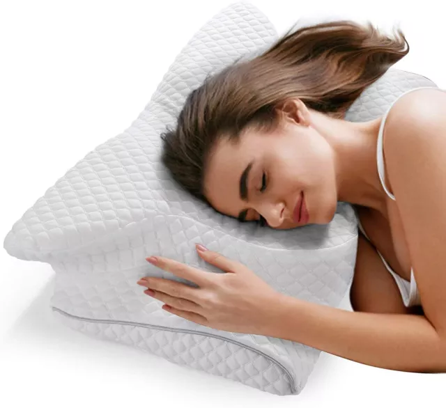 ·Contour Memory Foam Pillow Ergonomic Cervical Orthopedic for Neck Pain Sleeping