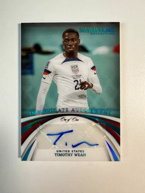 Panini Immaculate 2022/23 Timothy Weah Usmnt (United States / Usa) Autograph 1/1