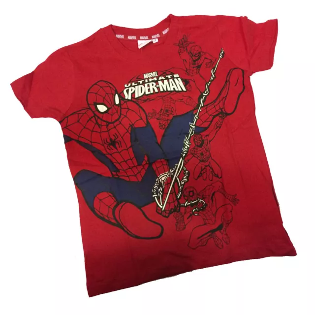 Spiderman Homme Araignée T-Shirt Rouge En 100% Coton Différentes Tailles De Bébé