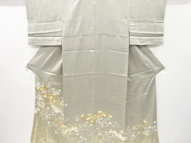 5749307: Japanese Kimono / Vintage Iro-Tomesode / Kinsai / Emboridery / Floral R