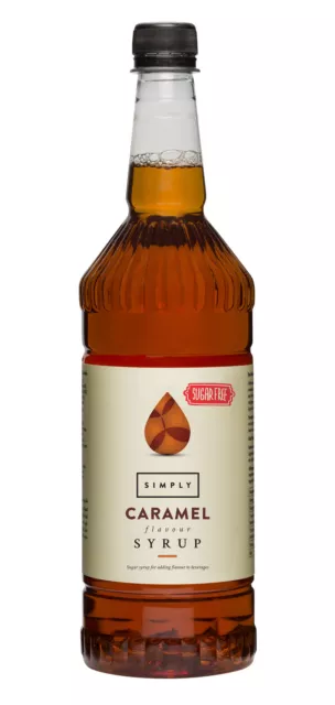 Simply Sugarfree Flavour Sirup Caramel 1 L, Karamell Kaffeesirup ohne Zucker,PET
