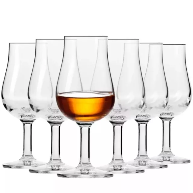 Krosno Pure Vasos Copas de Whisky Ron Brandy | 6 pcs | 100 ml | Lavavajillas