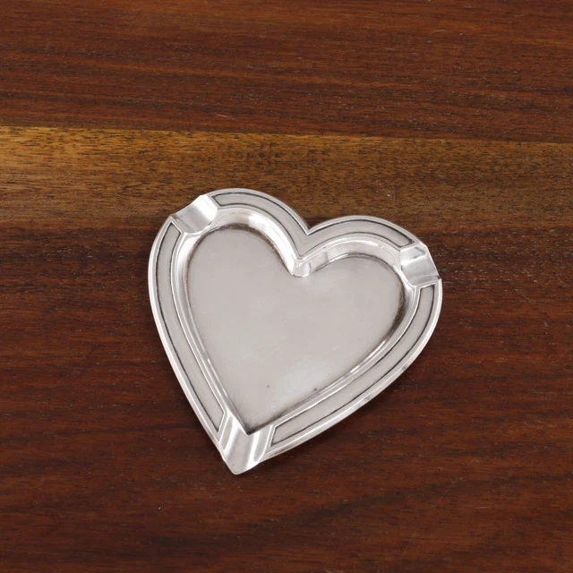 Figural International Sterling Silver Ashtray #25 Heart Form No Monogram