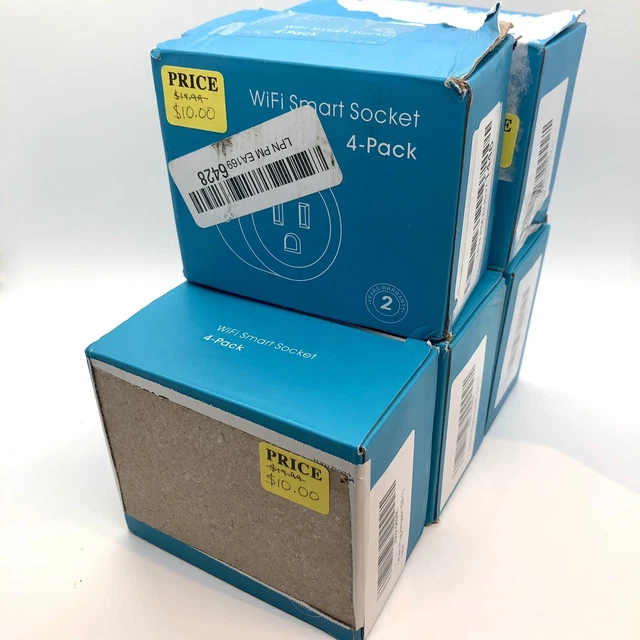 AMYSEN WIFI SMART Socket 4 Pack White YXWS01 Smart Plug Compatible