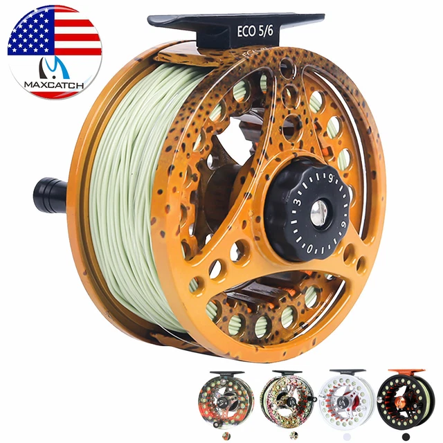MAXCATCH 3/4 5/6 7/8wt PreLoaded Fly Fishing Reel with Fly Line