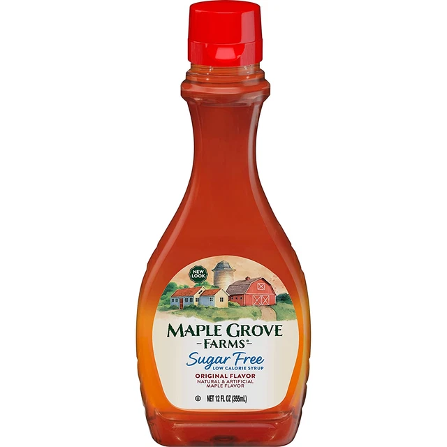 MAPLE GROVE FARMS Syrup Sugar Free Maple Flavor 12 Ounce Pack of 12 79