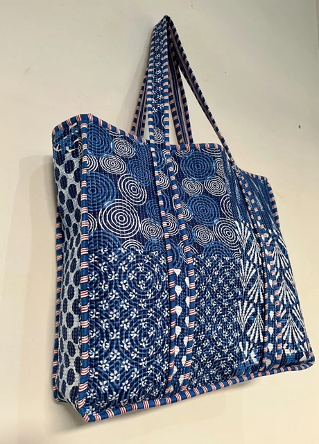Sac à Main Patchwork En Wax Fait Main - Création Wabi Spirit - Multicouleur, Anses Doubles - Fait Au Congo