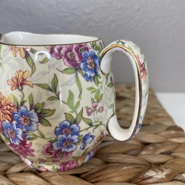 Royal Winton Grimwades Creamer & Sugar Bowl Chintz MAYFAIR England 2