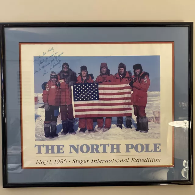 1986 North Pole Sled Dog Expedition Will Stegar - Ann Bancroft SIGNED Unique