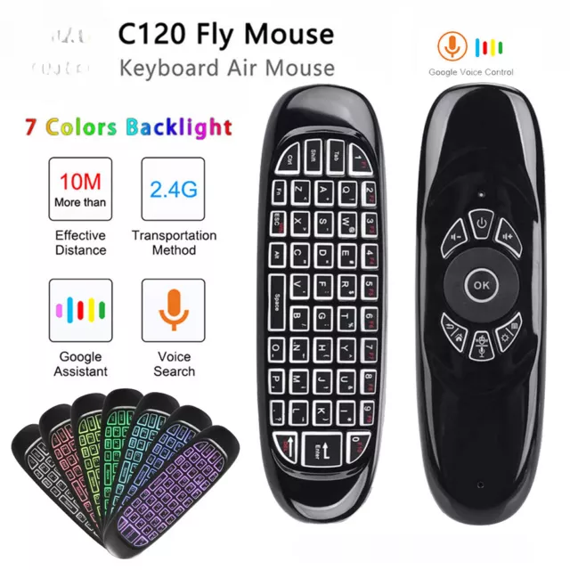 C120 Air Mouse 2.4G RF Smart Remote Control Wireless Keyboard for Smart TV Box