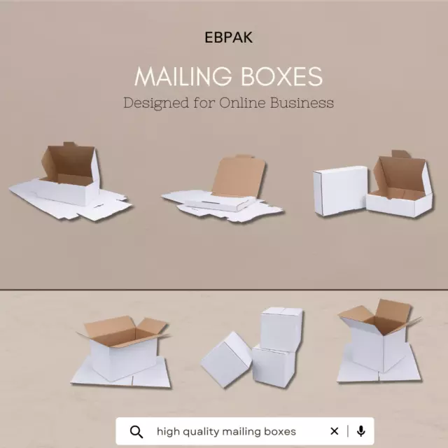 Mailing Box Cardboard Shipping Carton Mailer Small Medium Large