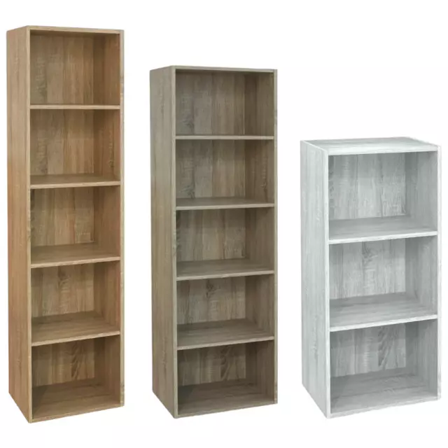 Libreria Moderna Legno Design Scaffale Parete Con Mensole Soggiorno Casa Ufficio