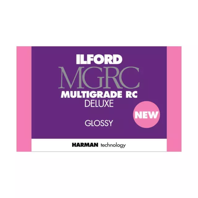 Ilford Multigrade V RC Deluxe Glossy Black/White Photo Paper, 8x10", 50 Sheets
